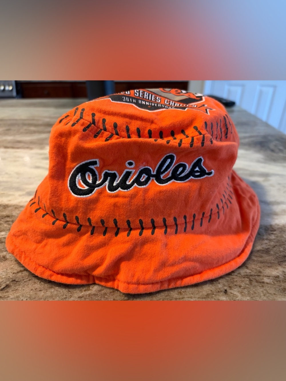 Baltimore Orioles 30th Anniversary 1983 World Series Orange Bucket Hat - Picture 3 of 6
